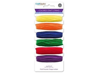 Craft Medley Multi-Purpose Colored Craft String - 29.5-Feet - Bright's