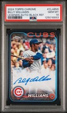 2024 Topps Chrome Billy Williams Legends Auto Black Refractor 9/10 PSA 10