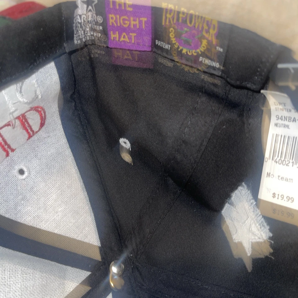 Vintage 1994 NBA Houston Rockets World Champions Starter Hat Snapback W/ Tags - Image 3 of 3