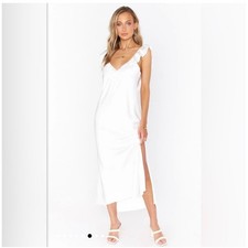 NWT Show Me Your Mumu Serene Satin Slip Dress Wedding Bride Vacation Cocktail