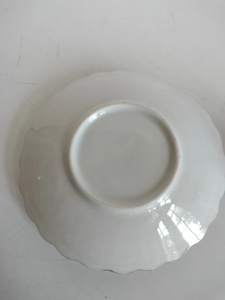 Small Dainty Candle Holder Gold Trim Floral Keepsake Gift Room Decor - Image 2 of 4