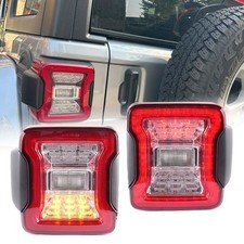 Klar LED Rückleuchten Bremsleuchte Rückfahrlicht für Jeep Wrangler JK 2007-2018