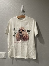 Vintage Y2K Cocker Spaniel Dog Portrait Shirt Size Medium Bin 2