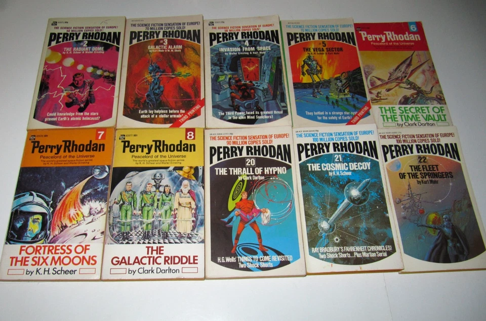 Lot of 47 Perry Rhodan paperback books #2-8, 20-43, 45-60 Foto 2 de 4