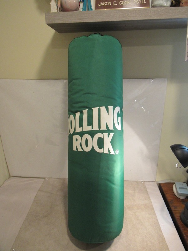 Vintage Rolling Rock Beer Sleeping Bag.