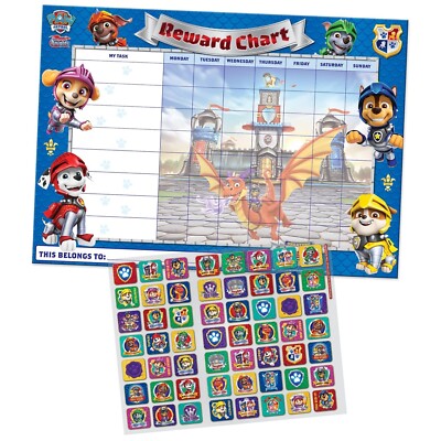Paw Patrol RESCUE NIGHTS Belohnungstabelle mit 56 Stickern offizielles Produkt SEN