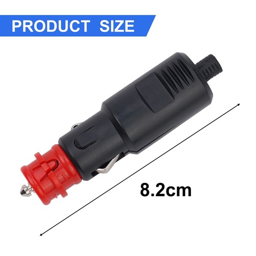 12V-24V 8A 120W Maschio Presa Accendisigari Auto Spina Connettore Rosso 2.1cm - Zdjęcie 4 z 12