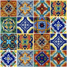 100 Pieces Mexican Tiles Talavera 4x4 Handpainted 10 Assorted Designs
