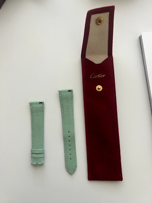 Cartier Tank Must Louis Watch Replacement Band Light Green Vegan Leather