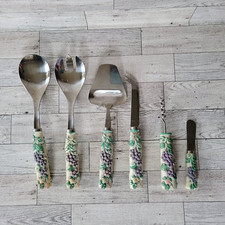 Pfaltzgraff Accents Orchard Grapevine Cake Server Spoon Cheese Slicer Corkscrew