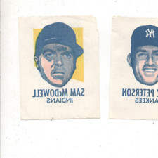 1971 Topps BaseBall Tattoo Sam McDOWELL - Indians