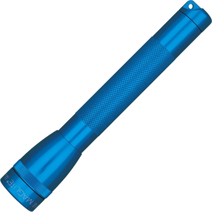 Mag-Lite Mini Two AA Cell Blue Aluminum One Piece Construction For Durability