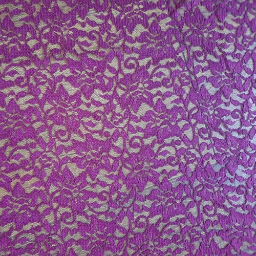 2 Yards 55" X 72" Vintage Lace Fabric Floral Burgundy Plum Wine