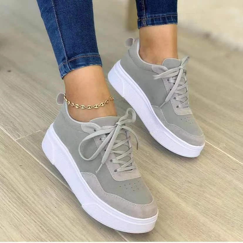 Flat heel best sale sneakers