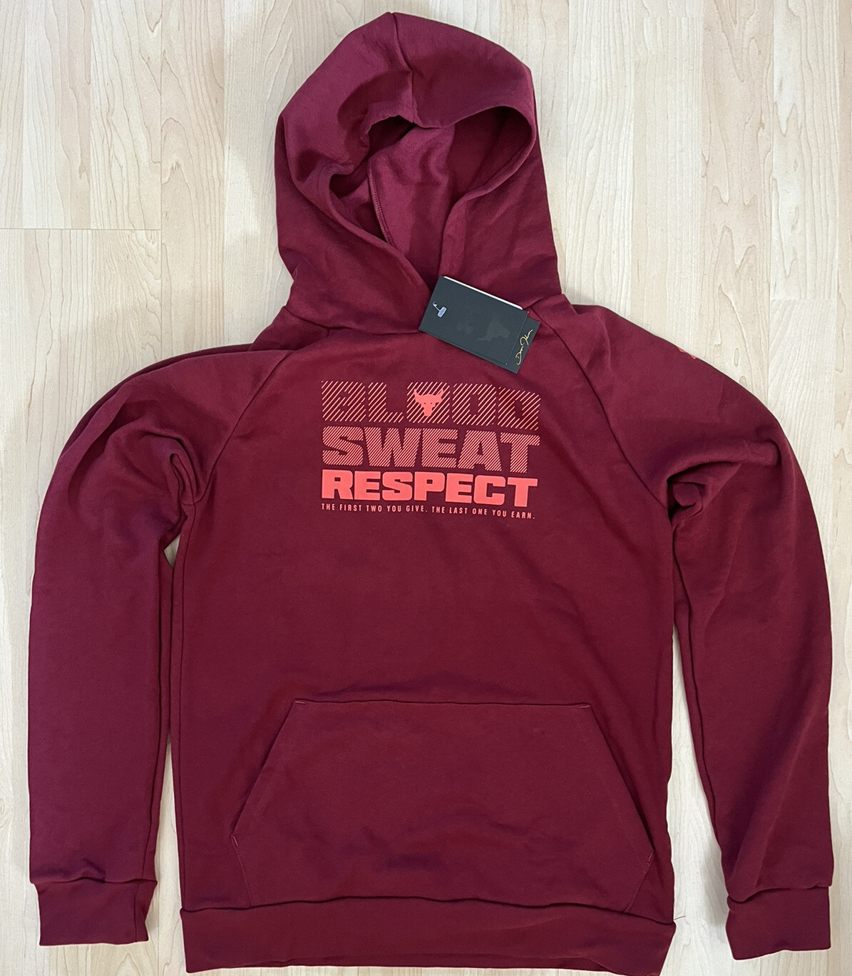 Under Armour Blood Sweat Respect Hoodie THE ROCK Youth $50 Boys SZ YXL |  eBay