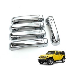 For 2018-2025 Jeep Wrangler Jl Chrome 4 Door Handle Covers Tail Handle Cover For 2018-2025 Jeep Wrangler Jl Chrome 4 Door Handle Covers Tail Handle Cover