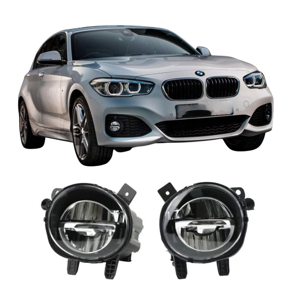Antibrouillards LED Cristal Blanc compatibles BMW Serie 1 F20 F21 Pack M de 2011 à 2019 en Paire gauche droite