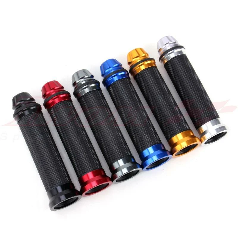Motorcycle 7/8" Handlebar CNC Hand Grips For Yamaha Honda Suzuki Kawasaki Ducati - Image 3 of 4