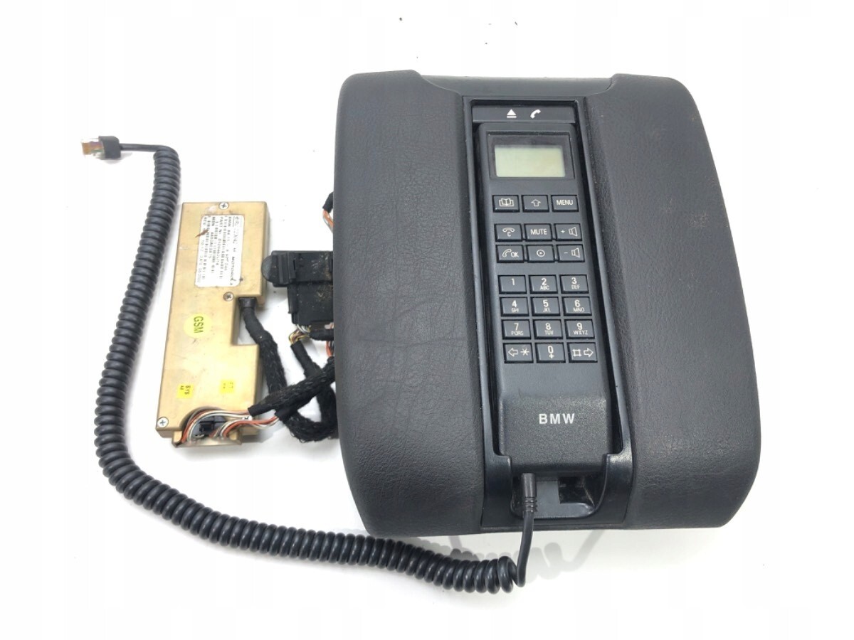 BMW 5 E39 Center Console Armrest Leather Arm Rest With Phone OEM