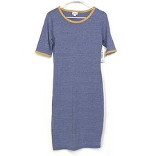 LuLaRoe Julia Bodycon Dress Women’s S (4-6) Blue Brushed NWT
