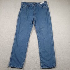 Dickies Jeans Mens 38x34 Blue Denim 100 Cotton Medium Wash Straight Leg