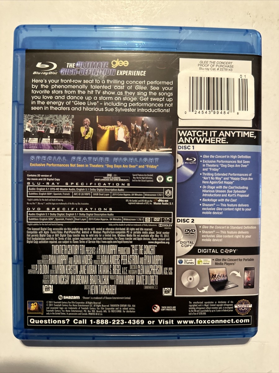 Glee: The Concert Movie - (Blu-ray + DVD + Digital Copy) | eBay