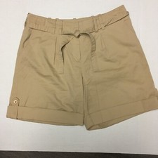 J. Jill Size 12 Shorts Genuine-Fit At Waist High Rise Cuffed Khaki Pockets