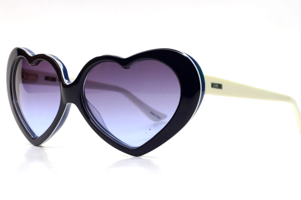 Gafas de sol Moschino MO626-02 L30 azul marino adolescente en forma de corazón Foto 2 de 4