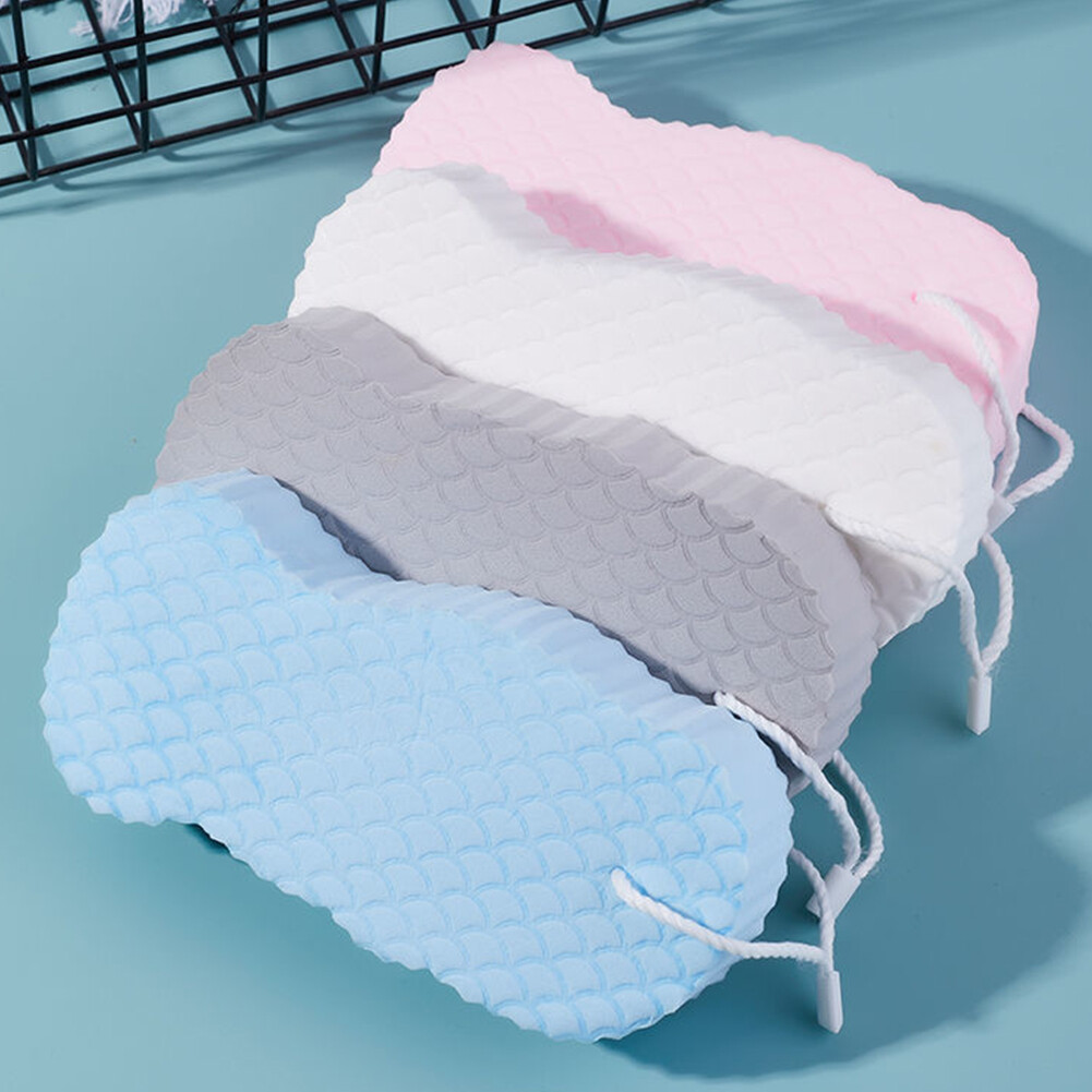 4pcs Painless Bath Sponge Baby Children Body Scrub Exfoliating Shower