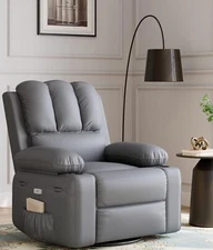 Oversized Electric Recliner Chair with Massage & Heat-360° Swivel Power Recliner