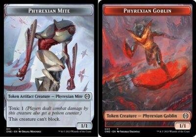 MTG Phyrexian Mite Token (011) // Phyrexian Goblin Token Double-Sided Token  - Fo | eBay