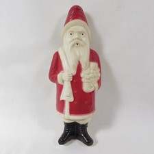 Vintage Celluloid Santa Claus Figurine Toy 8.25" Tall Christmas Decoration