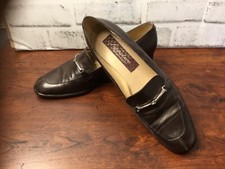 Vintage Etienne Aigner Brown Horse Bit Block Heel Pumps Shoes Size 8.5 M
