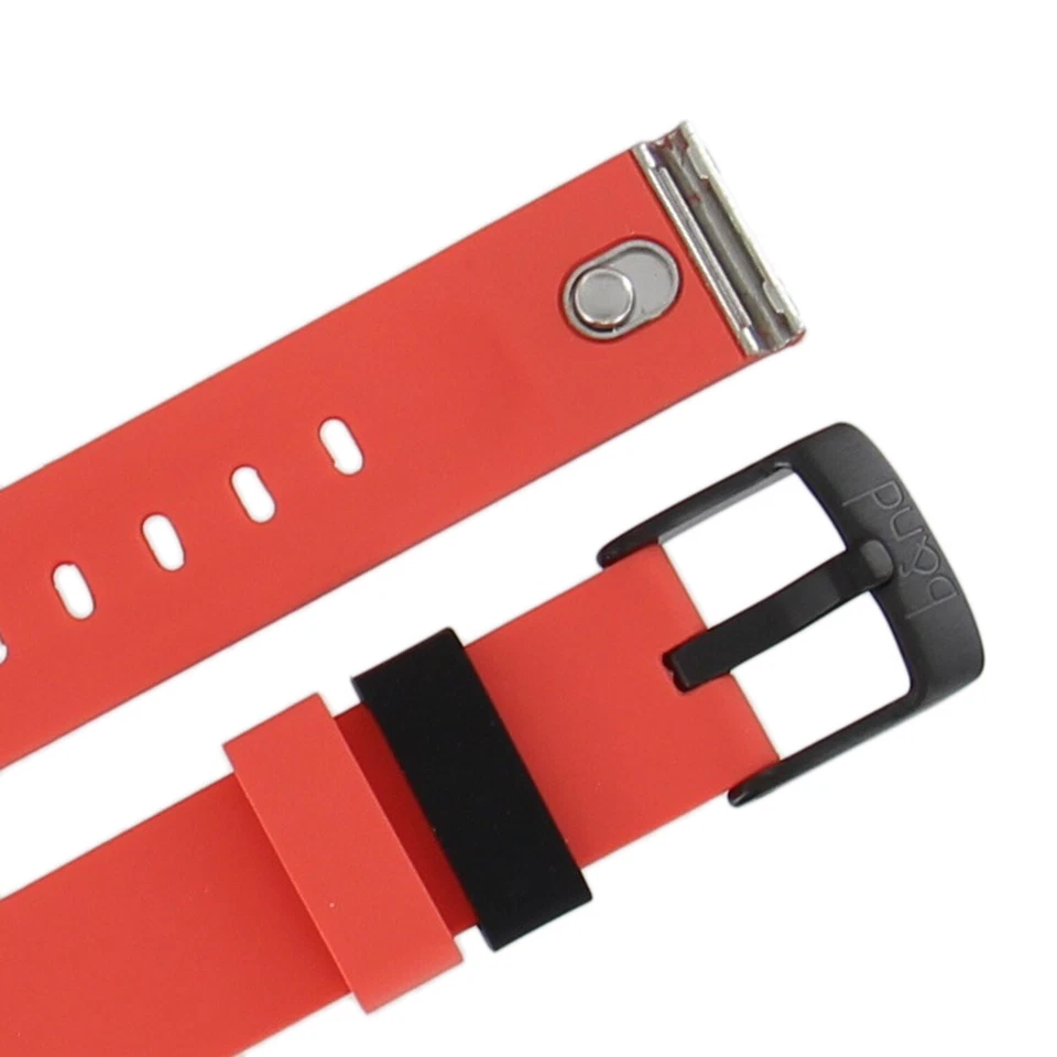 B&ND Hadley Roma BND300 Mode 16mm Red Genuine Silicone Strap Fits Smart Watch - Image 3 of 4