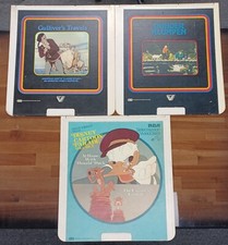Lot of 3 Classic Animation CED Selectavision Movies RCA Vestron Video Disc