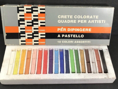 Ferrario Art Pastel Square Colored Clay Chalks - 18 Assorted Colors Pre-owned