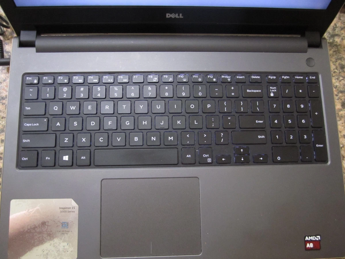 Dell Inspiron 5555 Laptop AMD A8 2.2 GHz 8GB RAM 512GB SSD DVD-RW