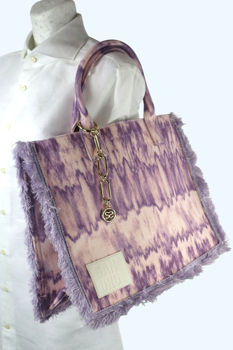 SANDRO Bag Women's One Size Tie Dye Fabric Canvas Bag Purple