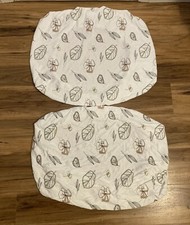 Lot Of 2 Goumi Kids Bamboo Changing Pad Covers Leaf Nature Print