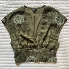 Guess Womens Top Corset Front Button
