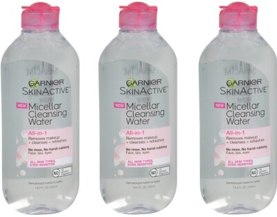 Garnier Skin Active Micellar Cleansing Water 13.5 oz (3 Pack)
