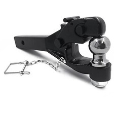 8t 17000lbs Receiver Mount Combination Pintle Hitch W 2 Ball Fit 2-inch Rece 8t 17000lbs Receiver Mount Combination Pintle Hitch W 2 Ball Fit 2-inch Rece