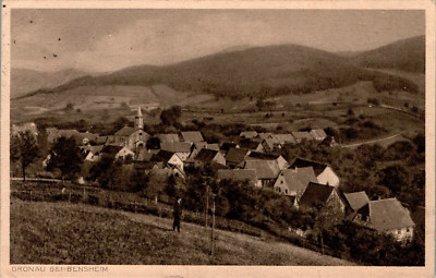 AK GRUSS AUS GRONAU BENSHEIM BERGSTRASSE VON DER SEITE GESEHEN UM 1920 HESSEN
