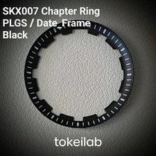 Chapter Ring SKX007 PLGS Style / Date Frame / Black / SEIKO MOD NH35 NH36 SKX