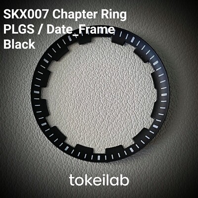 SEIKO Chapter Ring SKX007 / PLGS Date Frame Black