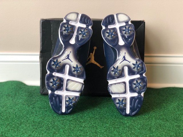 NIKE AIR JORDAN 13 GOLF SHOES- SIZE 10.5- White/Navy- Brand New In Original Box for sale online