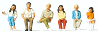 Preiser 10297 Sitzende Jugendliche 6 Figuren H0 1:87 Handbemalt Neu