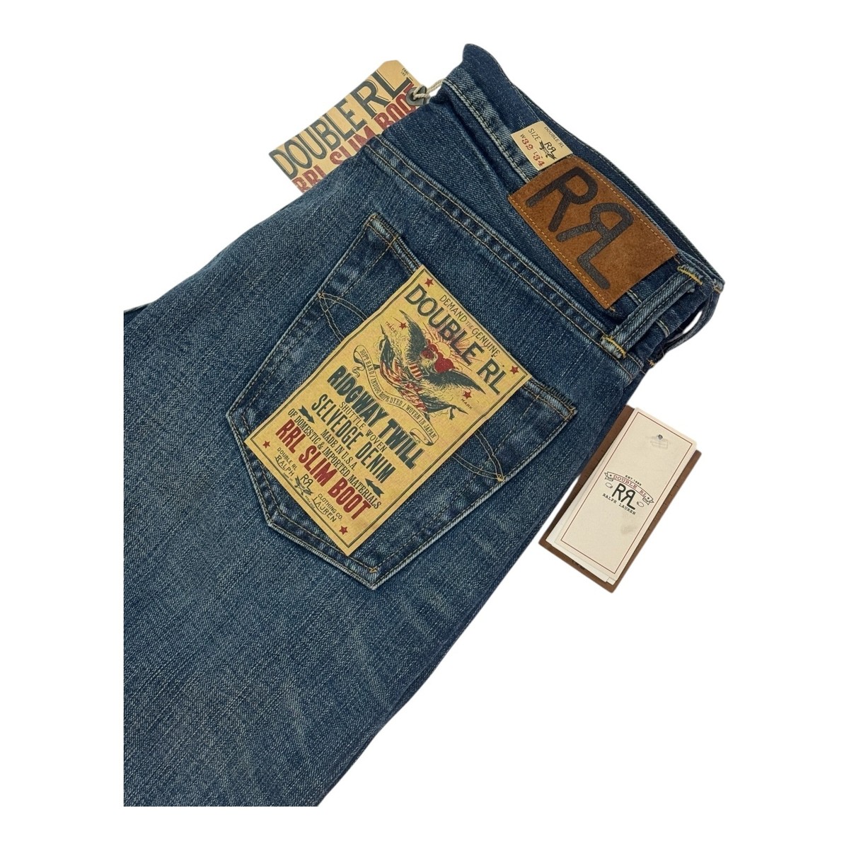 Ralph Lauren Levi Denim Double RL Fall Season Release Men's Blue