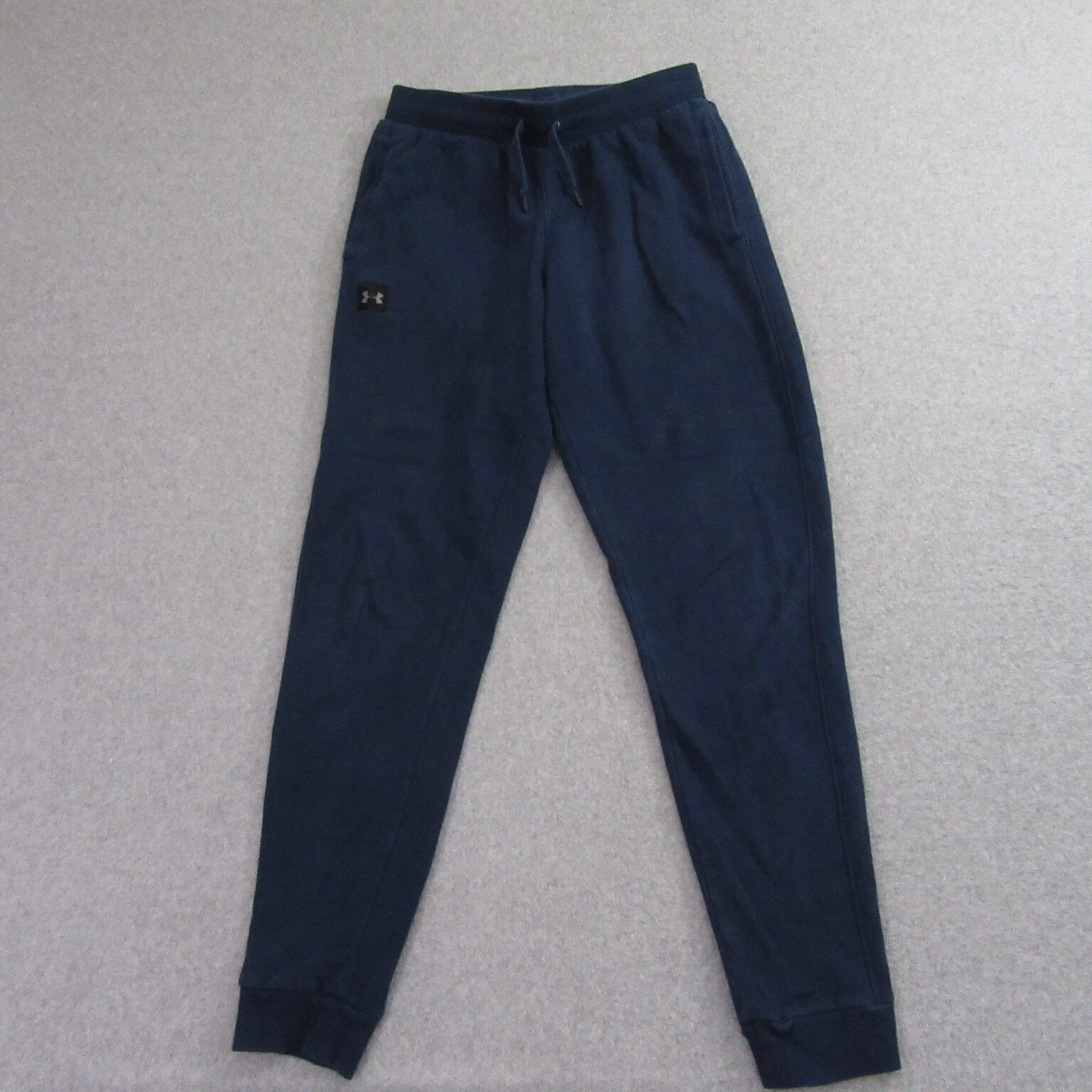 Under Armour Pantaloni Jogger Uomo M Blu Felpati Gamba Conica Attiva