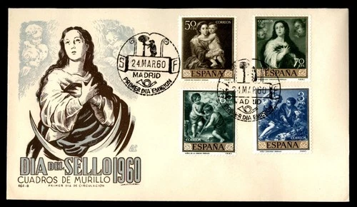 Mayfairstamps Spain FDC 1960 Murillo paintings stamp day First Day Cover aaw_469